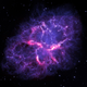 Illustration for article titled The Crab Nebula Is a Swirling Cloud of Electric Purple Light